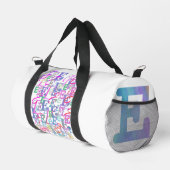 Buchstabenkonfetti "E" Duffle Bag (Rechte Ecke)