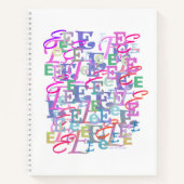 Buchstabenkonfetti "E" Notizblock (Vorderseite)
