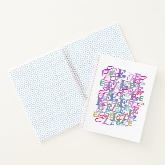 Buchstabenkonfetti "E" Notizblock (Innenseite)