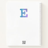 Buchstabenkonfetti "E" Notizblock (Rückseite)