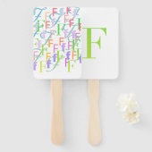 Buchstabenkonfetti "F" Fächer (Vorne und Hinten)