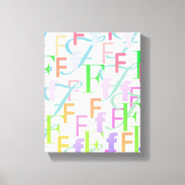 Buchstabenkonfetti "F" Leinwanddruck