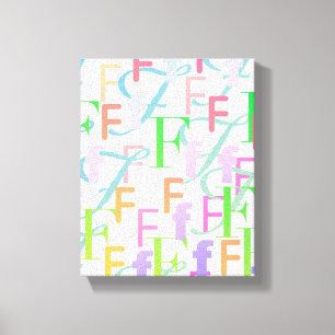 Buchstabenkonfetti "F" Leinwanddruck
