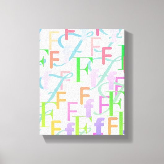 Buchstabenkonfetti "F" Leinwanddruck (Vorderseite)