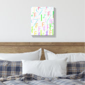 Buchstabenkonfetti "F" Leinwanddruck (Insitu (Schlafzimmer))