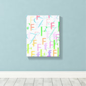 Buchstabenkonfetti "F" Leinwanddruck (Insitu (Holzboden))