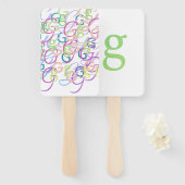 Buchstabenkonfetti "G" Fächer (Vorne und Hinten)