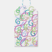 Buchstabenkonfetti "G" Geschenkanhänger (Vorderseite)