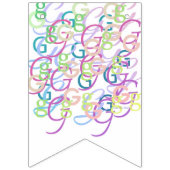 Buchstabenkonfetti "G" Wimpelkette (Dritte Fahne)