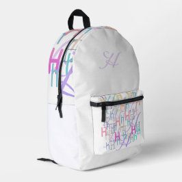 Buchstabenkonfetti "H" Bedruckter Rucksack