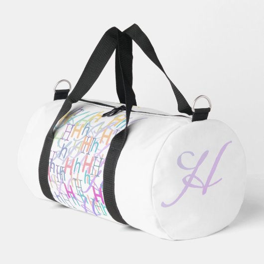 Buchstabenkonfetti "H" Duffle Bag (Linke Seite)