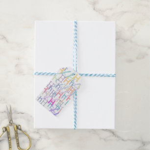 Buchstabenkonfetti "H" Geschenkanhänger
