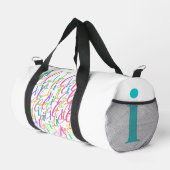 Buchstabenkonfetti "I" Duffle Bag (Rechte Ecke)