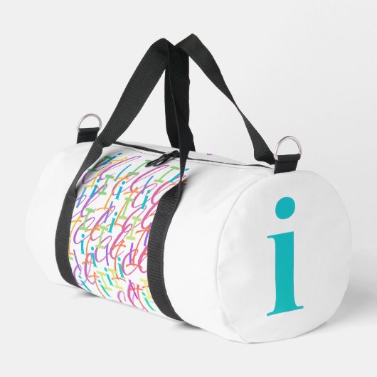 Buchstabenkonfetti "I" Duffle Bag (Linke Seite)