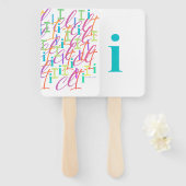 Buchstabenkonfetti "I" Fächer (Vorne und Hinten)