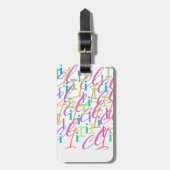 Buchstabenkonfetti "I" Gepäckanhänger (Vorderseite vertikal)