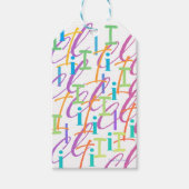 Buchstabenkonfetti "I" Geschenkanhänger (Vorderseite)