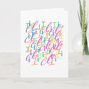 Buchstabenkonfetti "I" Karte