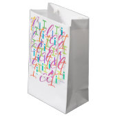 Buchstabenkonfetti "I" Kleine Geschenktüte (Rückseite Schrägansicht)