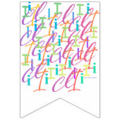 Buchstabenkonfetti "I" Wimpelkette (Dritte Fahne)