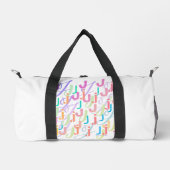 Buchstabenkonfetti "J" Duffle Bag (Vorderseite)