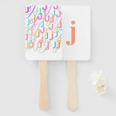 Buchstabenkonfetti "J" Fächer (Vorne und Hinten)