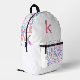 Buchstabenkonfetti "K" Bedruckter Rucksack