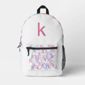 Buchstabenkonfetti "K" Bedruckter Rucksack (Vorderseite)