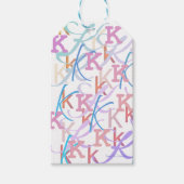 Buchstabenkonfetti "K" Geschenkanhänger (Vorderseite)