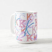 Buchstabenkonfetti "K" Kaffeetasse (Vorderseite Links)