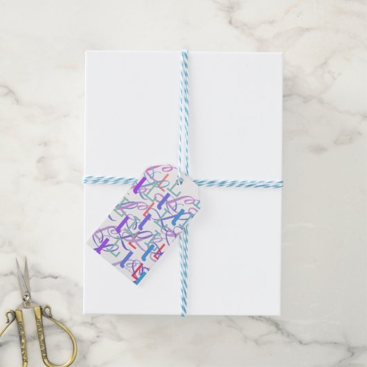 Buchstabenkonfetti "L" Geschenkanhänger (Mit Garn)