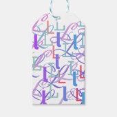Buchstabenkonfetti "L" Geschenkanhänger (Vorderseite)