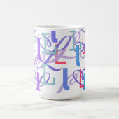 Buchstabenkonfetti "L" Kaffeetasse (Mittel)