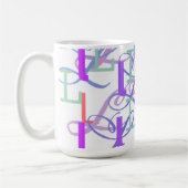 Buchstabenkonfetti "L" Kaffeetasse (Links)