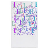 Buchstabenkonfetti "L" Kleine Geschenktüte (Rückseite)