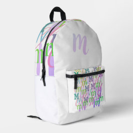 Buchstabenkonfetti "M" Bedruckter Rucksack