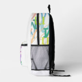 Buchstabenkonfetti "M" Bedruckter Rucksack (Rechts)