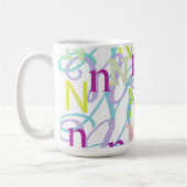Buchstabenkonfetti "N" Kaffeetasse (Links)