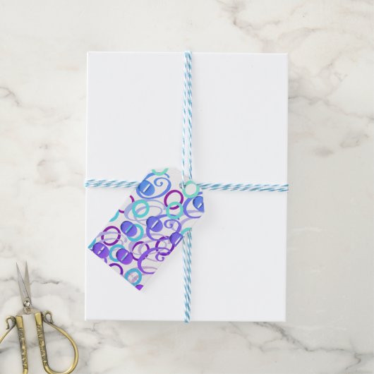 Buchstabenkonfetti "O" Geschenkanhänger (Mit Garn)