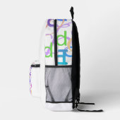 Buchstabenkonfetti "P" Bedruckter Rucksack (Rechts)