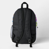 Buchstabenkonfetti "P" Bedruckter Rucksack (Rückseite)