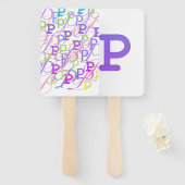 Buchstabenkonfetti "P" Fächer (Vorne und Hinten)