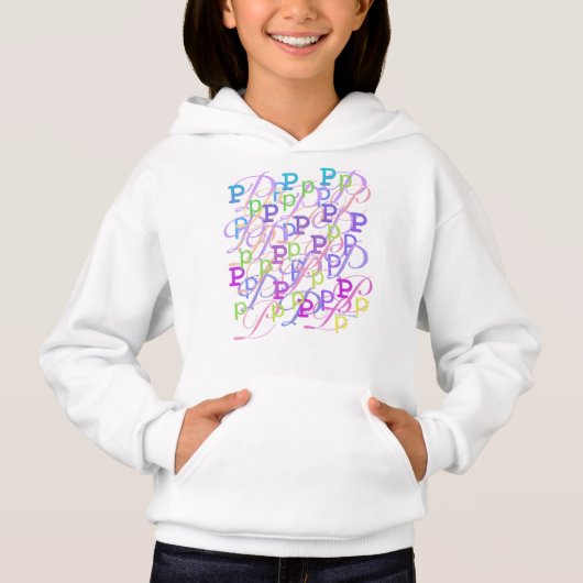 Buchstabenkonfetti "P" Hoodie (Vorderseite)