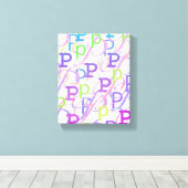 Buchstabenkonfetti "P" Leinwanddruck (Insitu (Holzboden))