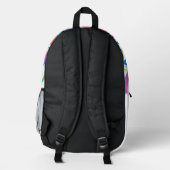 Buchstabenkonfetti "Q" Bedruckter Rucksack (Rückseite)