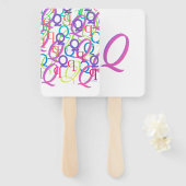 Buchstabenkonfetti "Q" Fächer (Vorne und Hinten)