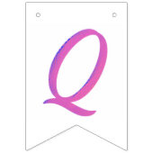Buchstabenkonfetti "Q" Wimpelkette (Zweite Fahne)