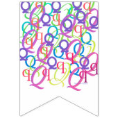 Buchstabenkonfetti "Q" Wimpelkette (Dritte Fahne)