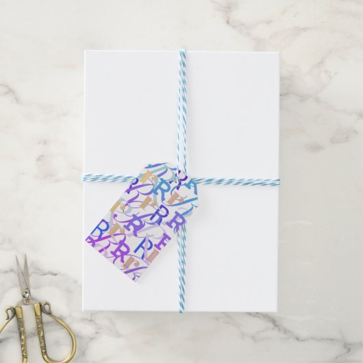 Buchstabenkonfetti "R" Geschenkanhänger (Mit Garn)