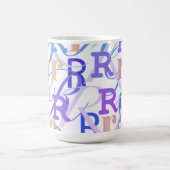 Buchstabenkonfetti "R" Kaffeetasse (Mittel)